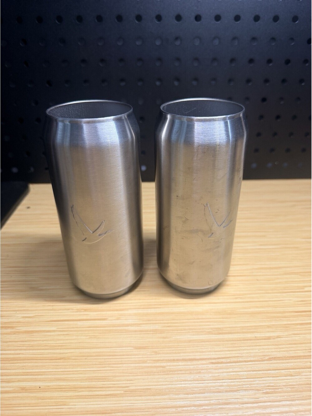 Grey Goose Stainless Steel Slim Drink Coozie Cups Lot of 2 – Never used